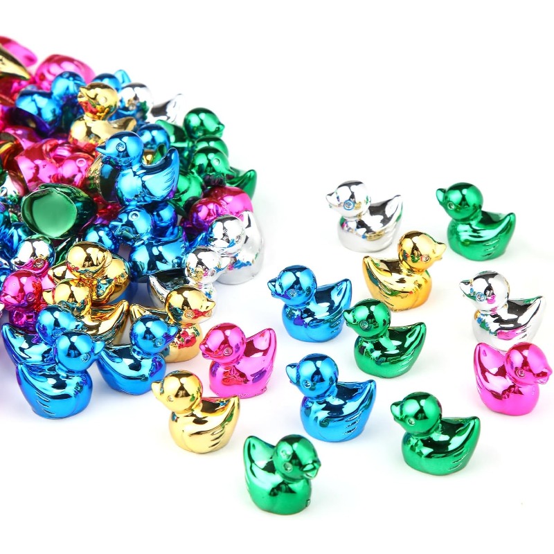 Diy Automation Projects - 30/50pcs Mini Multi-color Electroplate Ducks Miniatures