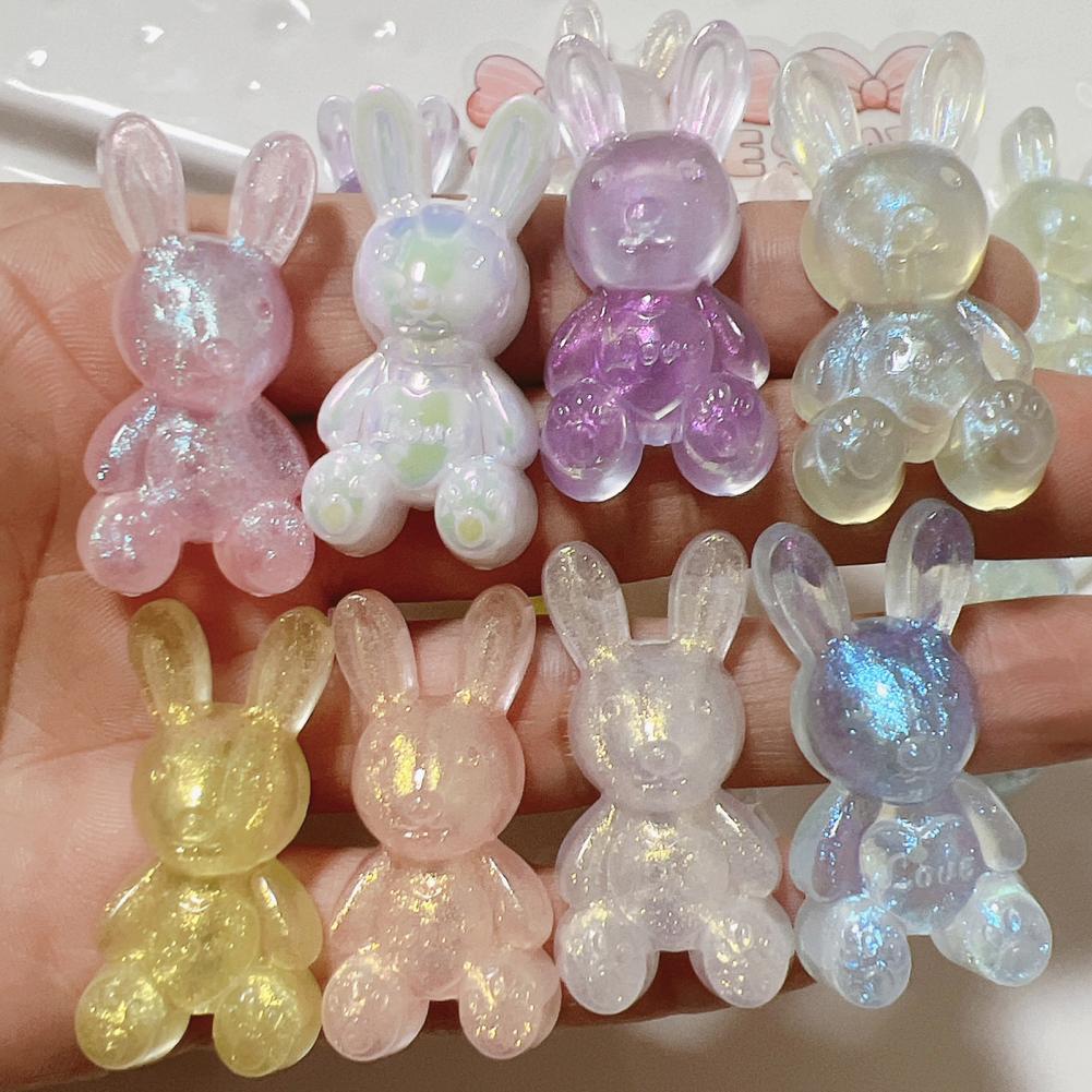 Diy Automation Projects - Glitter Rabbit Charm 10pcs Glitter Acrylic