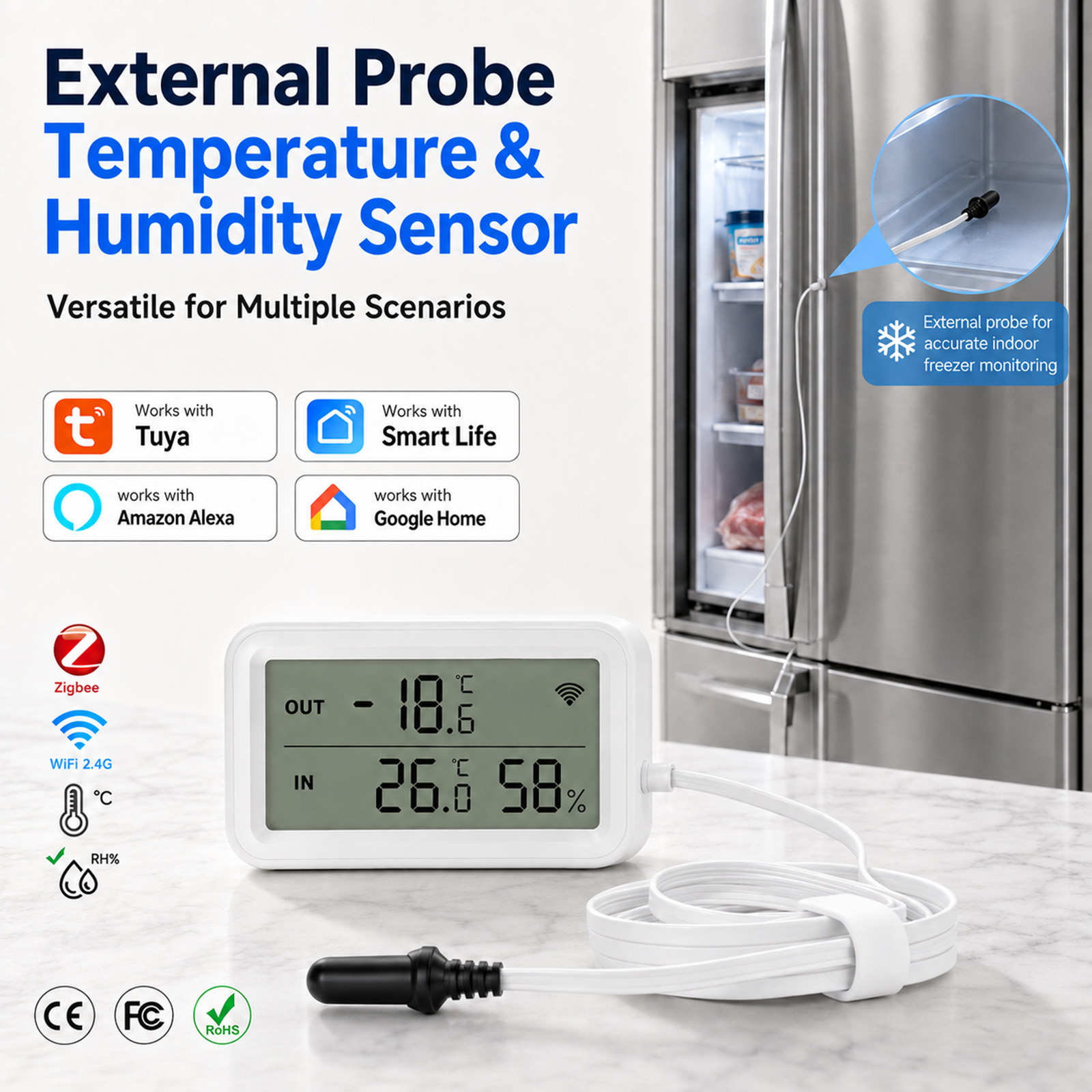 External Waterproof Probe Temp - Temperature Humidity Sensor ulasan dan harga