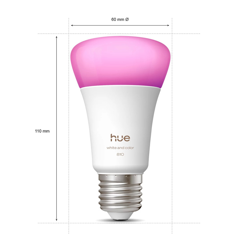 Philips Hue E27 A60 810LM Smar - Philips Light Hue White ulasan dan harga