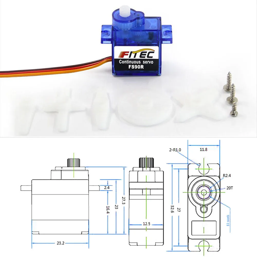 Feetech Mini FS90R Micro Servo - Diy Automation Projects ulasan dan harga