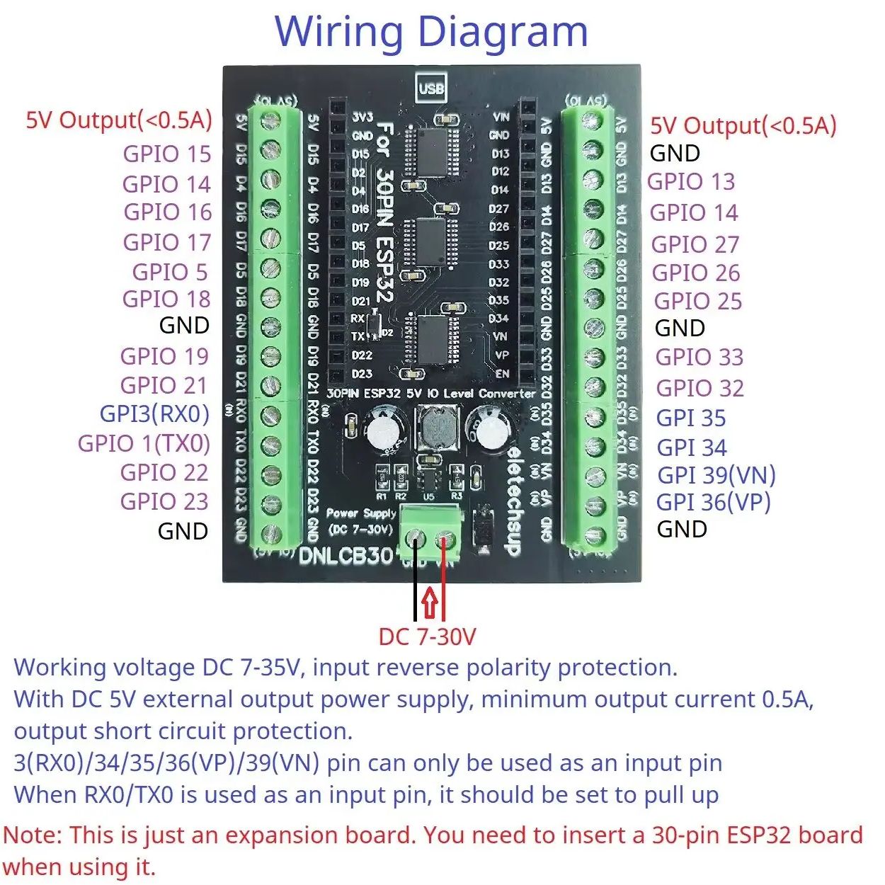 ESP32 30P DIN Rail Adapter, 3. - Level Shifter 3.3V ulasan dan harga
