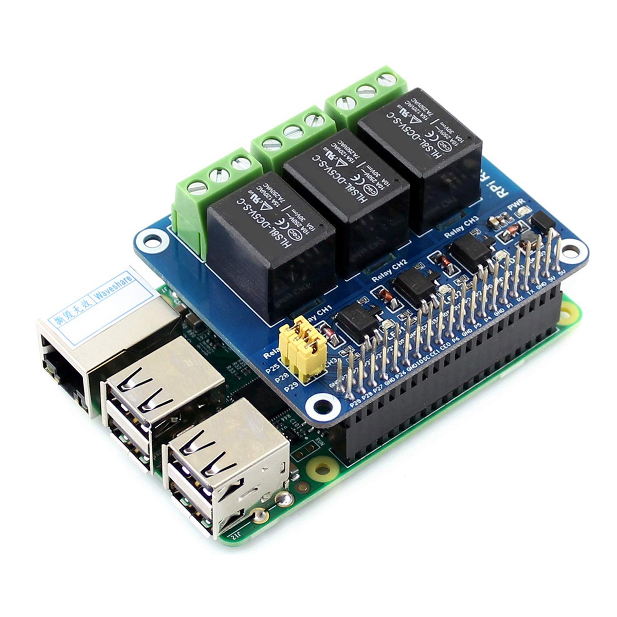 Waveshare 5V 3-Channel Relay M - Pi Zero W Board ulasan dan harga