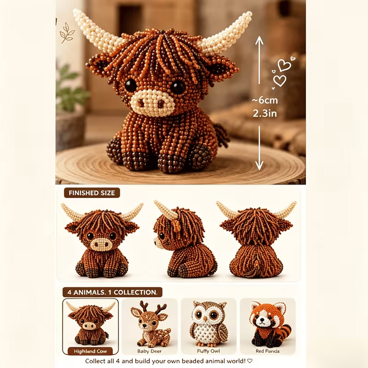 Mini 3D Beaded Animal DIY Kit, - Diy Automation Projects ulasan dan harga